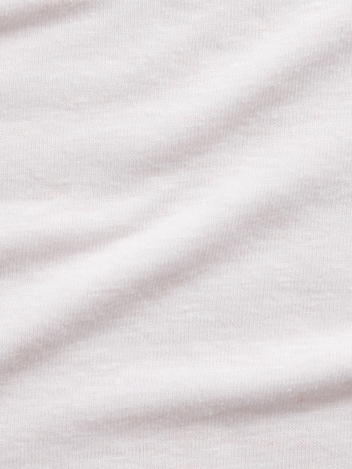 Beyaz Keten Karışımlı Relaxed T-shirt
