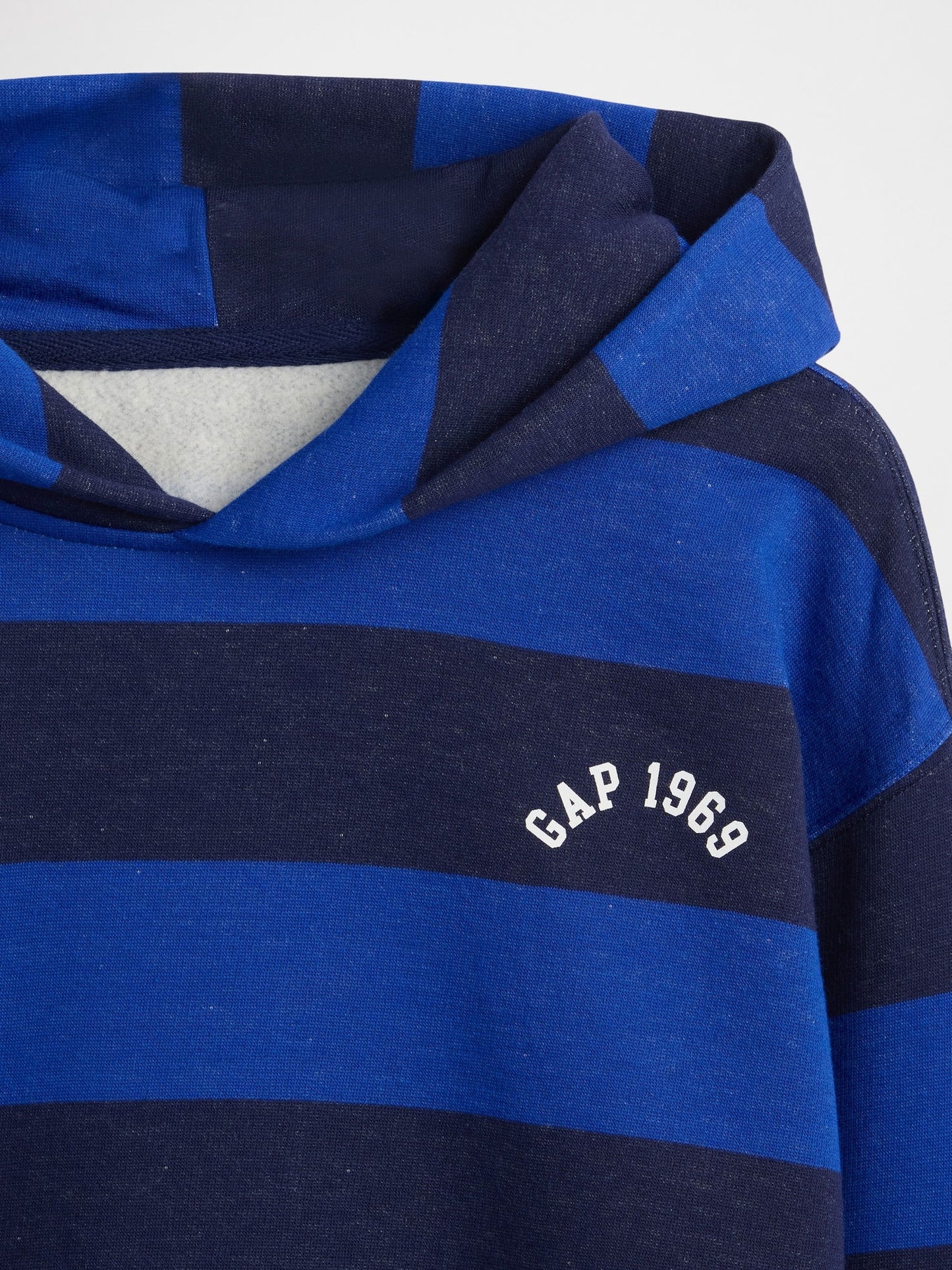 Mavi Rugby Çizgili Gap Logo Sweatshirt