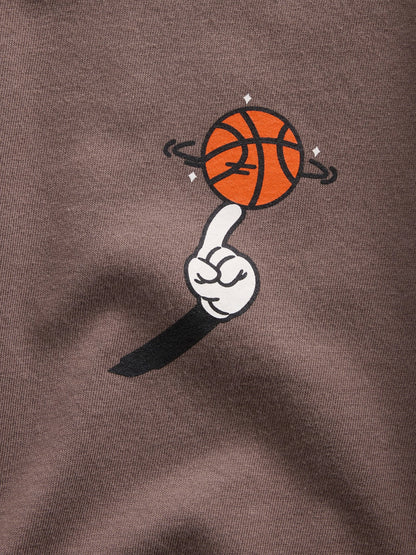 Kahverengi Disney Everyday Soft Relaxed Grafik Baskılı T-shirt