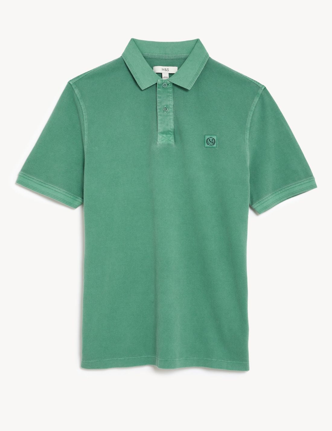 Saf Pamuklu Kısa Kollu Polo Yaka T-shirt