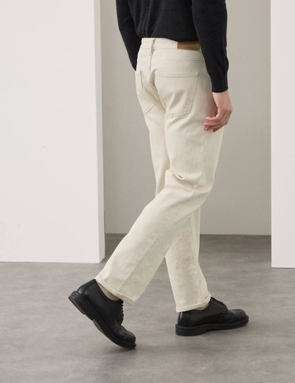 Saf Pamuklu Düz Kesim Selvedge Jean