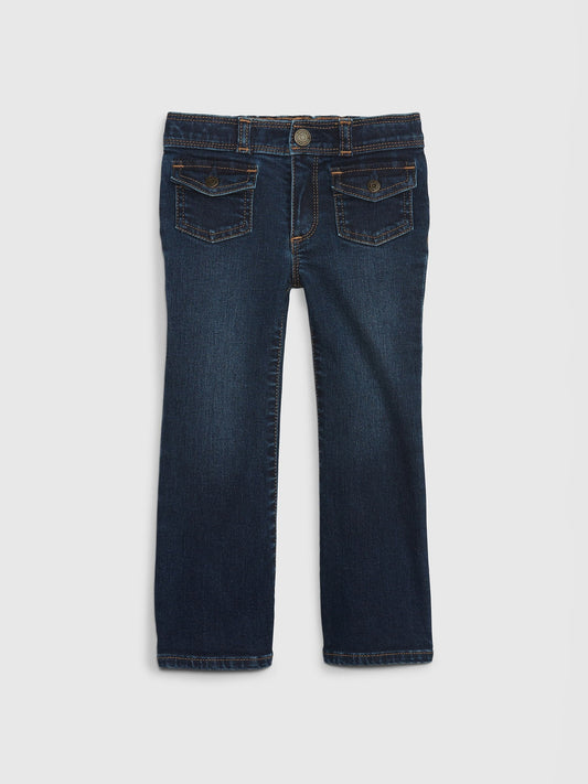 Lacivert '70s Flare Jean Pantolon