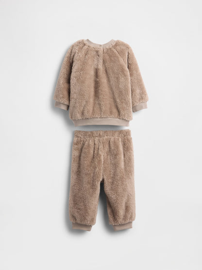 Kahverengi Sherpa Bear Outfit Set