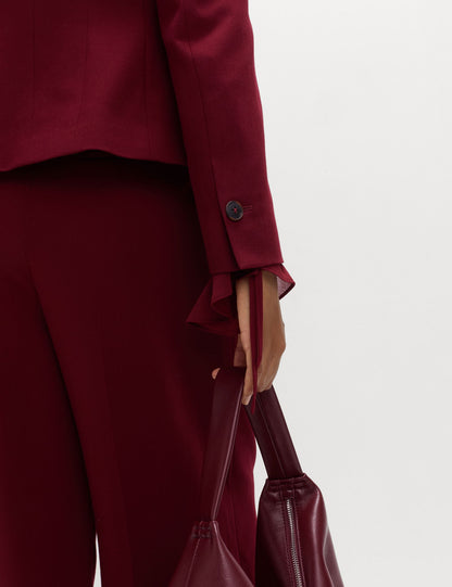 Düz Kesim Kısa Blazer Ceket