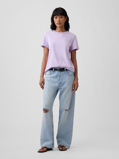 Açık Kırmızı Favorite Bisiklet Yaka T-shirt