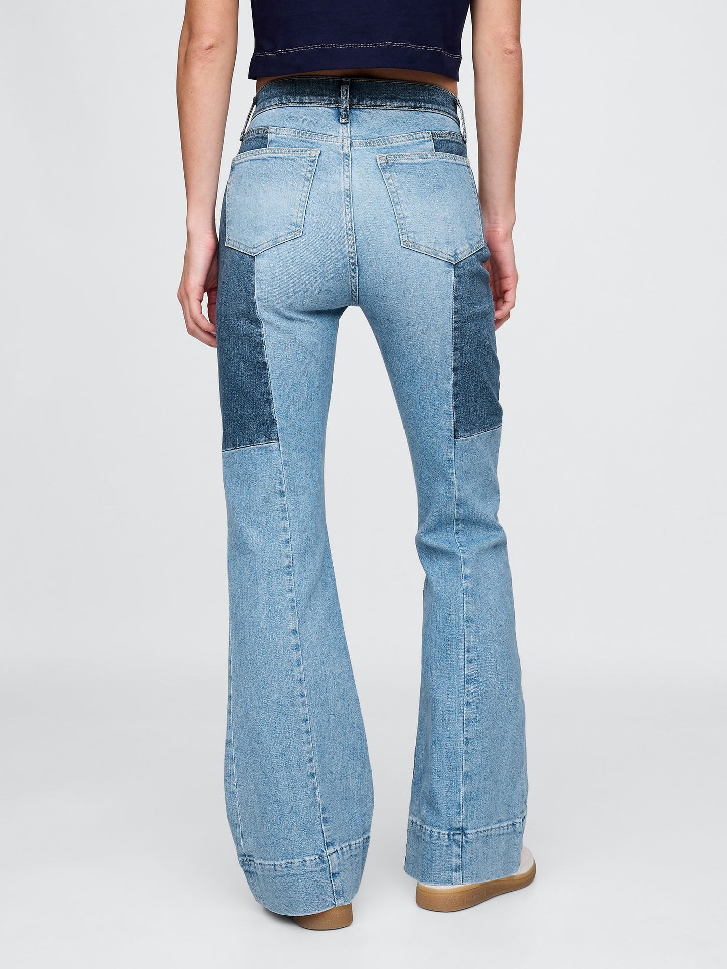 Mavi High Rise Patchwork '70s Flare Jean Pantolon