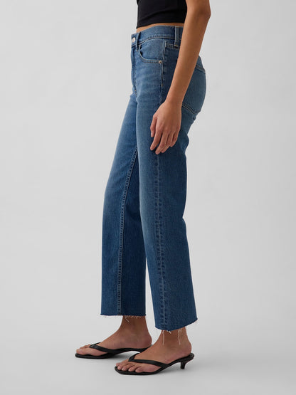 Mavi High Rise ’90s Slim Straight Crop Jean Pantolon