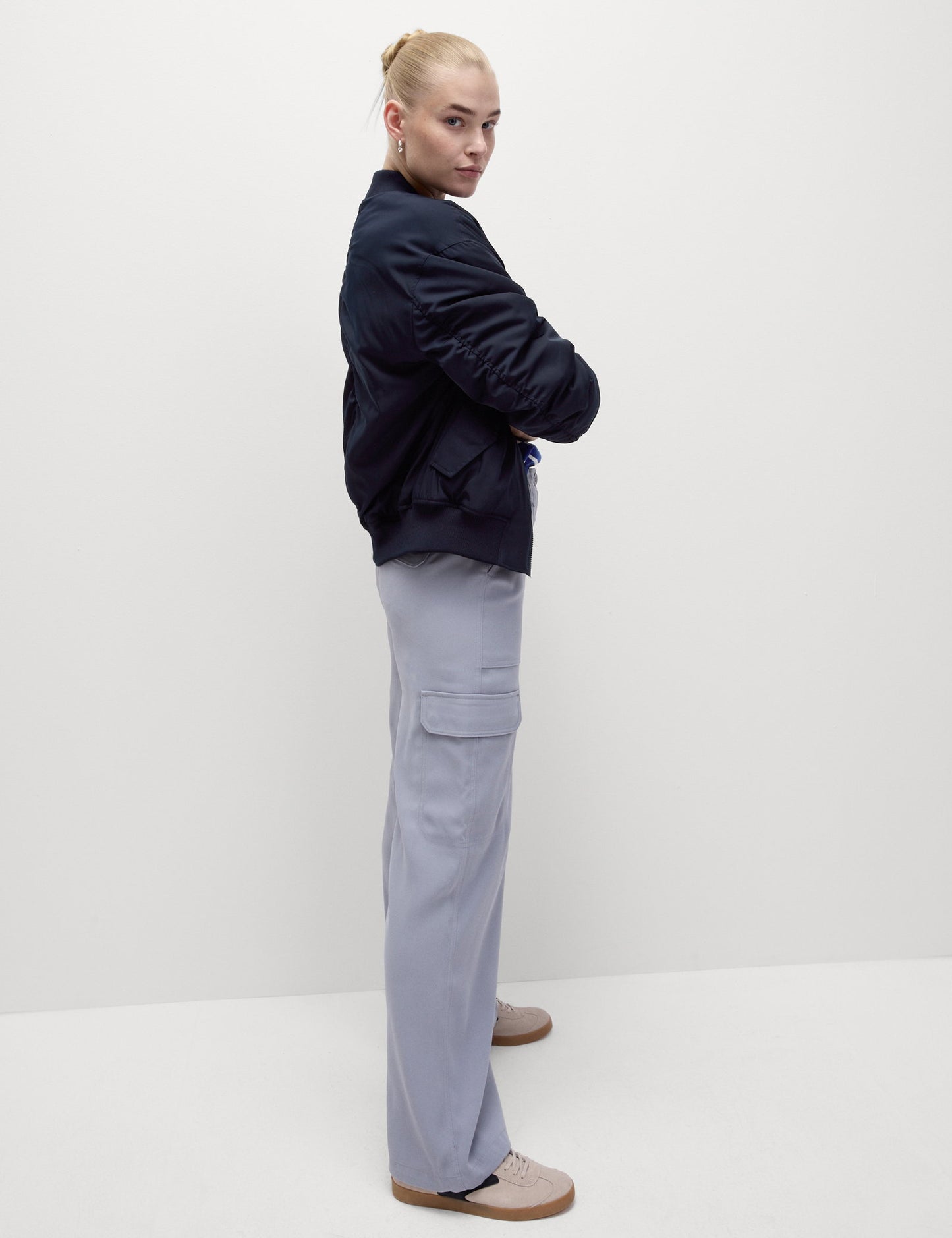 Relaxed Fit Wide Leg Kargo Pantolon