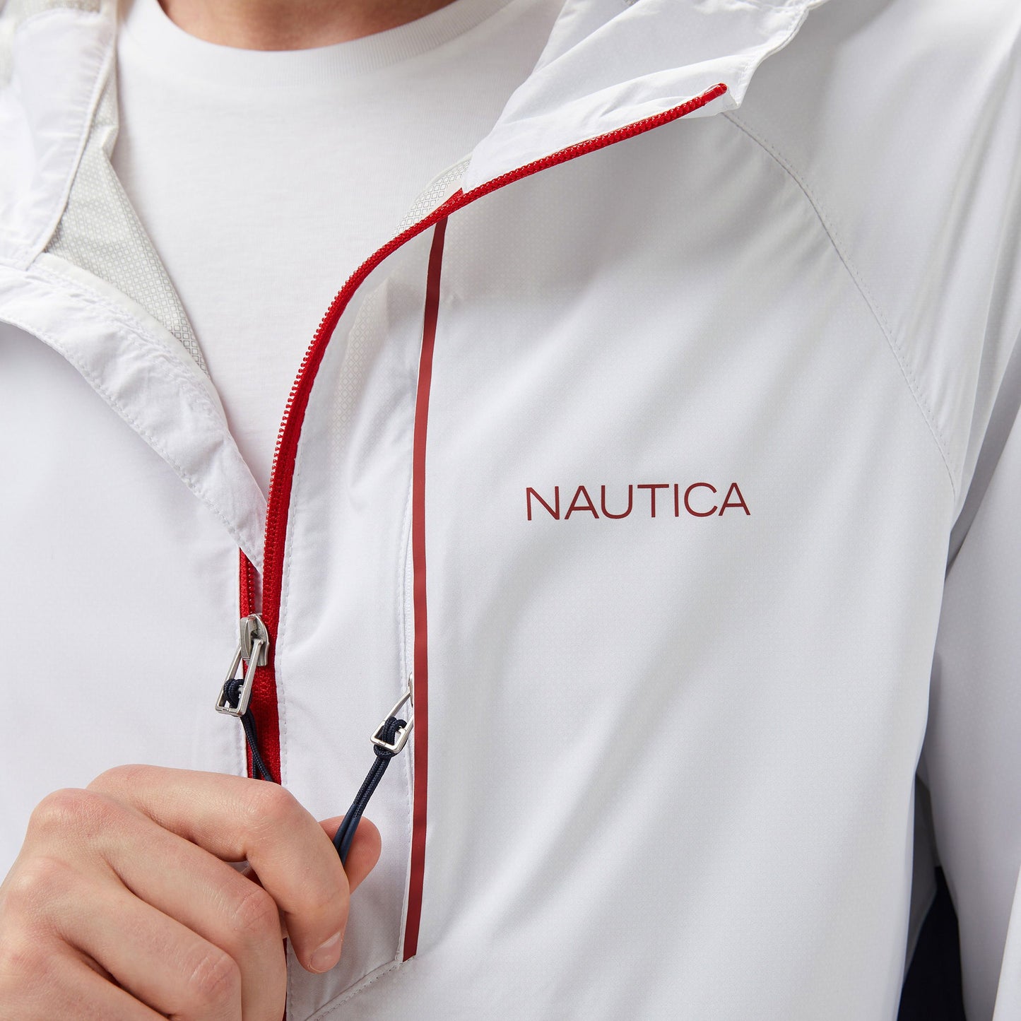 Nautica Erkek Beyaz Regular Fit Dik Yaka Mont