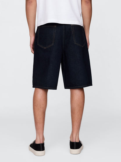 Siyah 10.5 Baggy Denim Şort