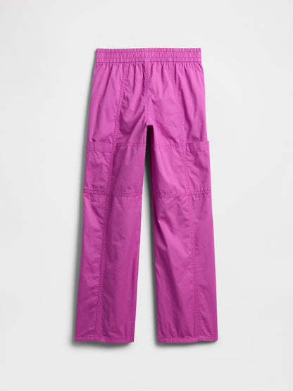 Pembe Twill Loose Kargo Pantolon