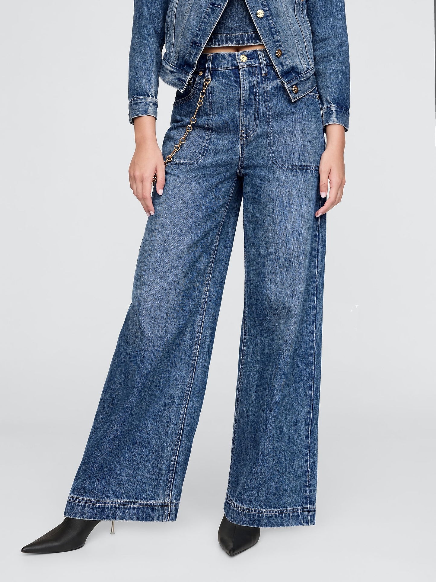 Mavi Gap × Cult Gaia High Rise Stride Chain Jean Pantolon