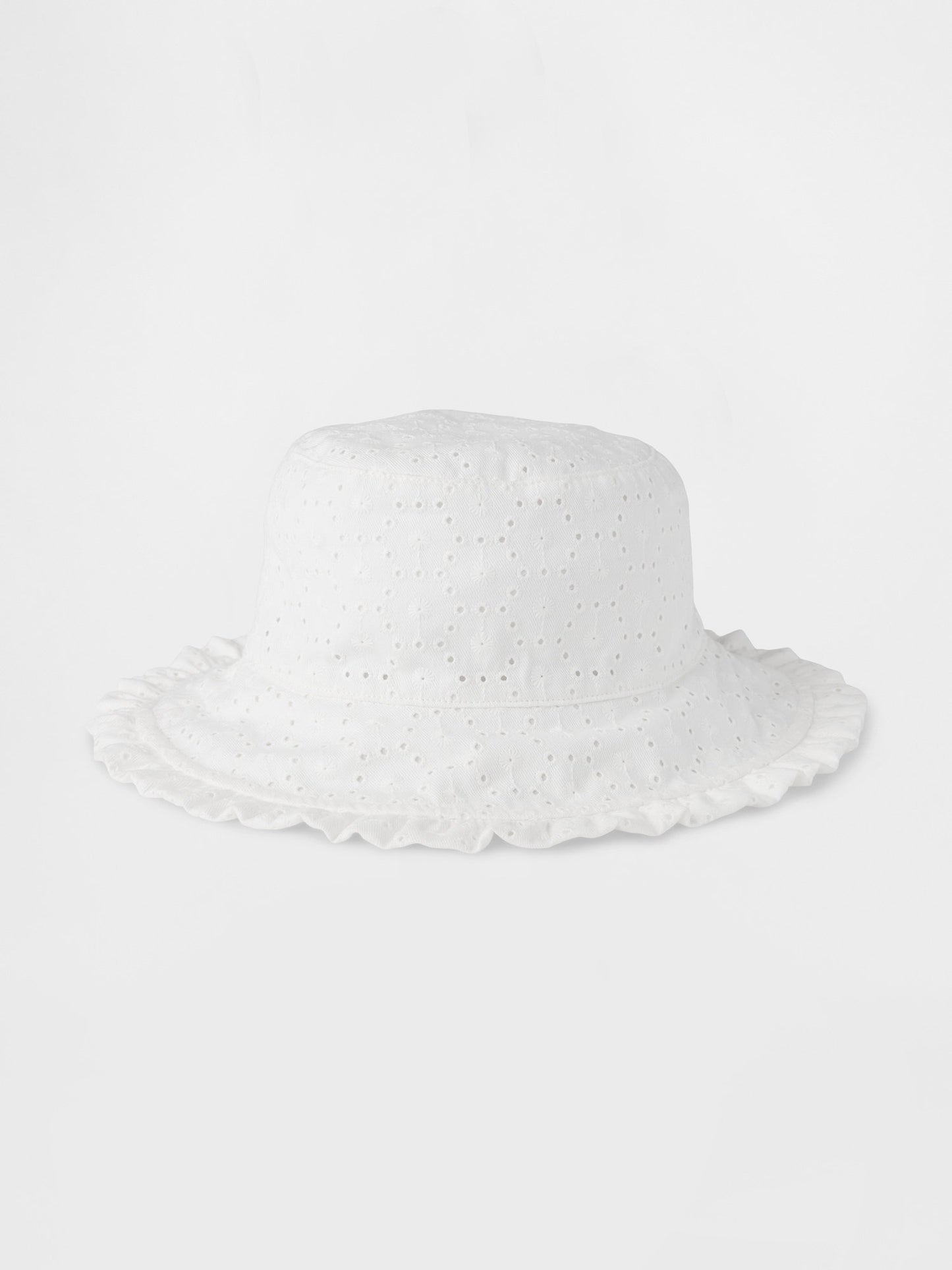 Kırık Beyaz Eyelet Bucket Şapka
