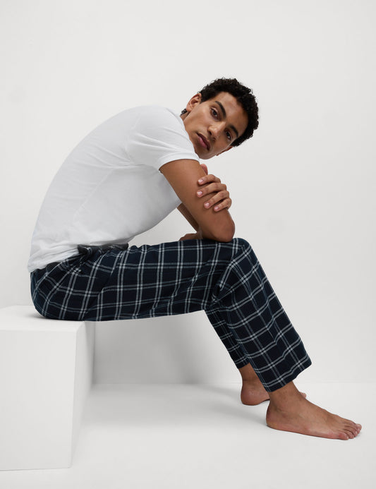 Çizgili %100 Pamuk Pijama Altı