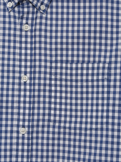 Mavi Streç Slim Fit Poplin Gömlek