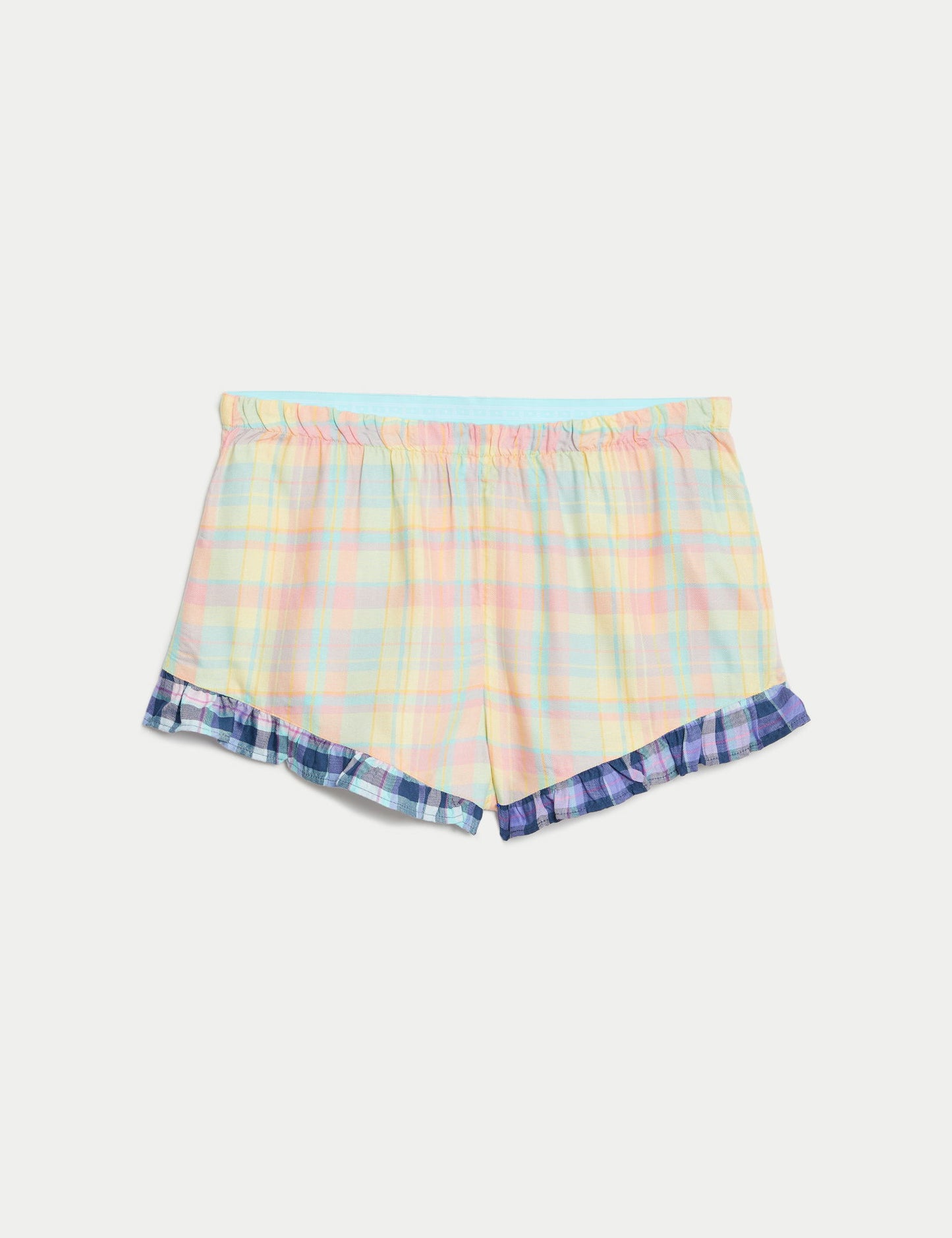 Ekose Desenli Şort Pijama Altı