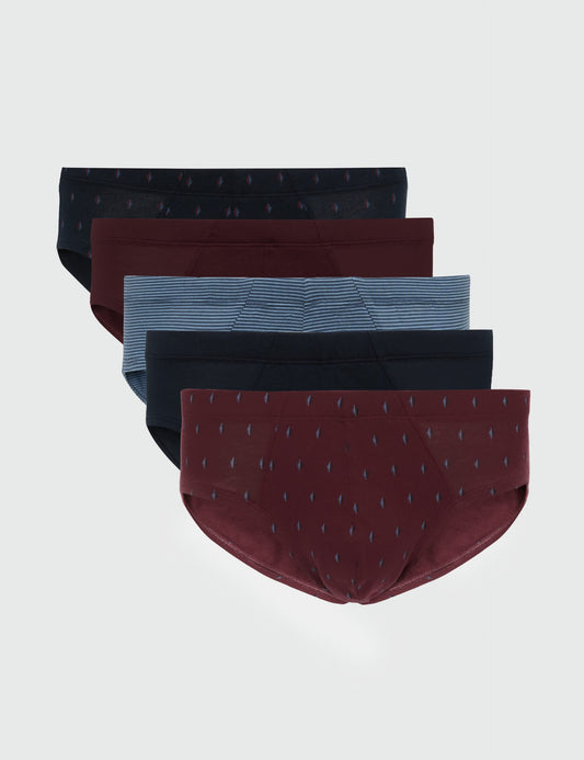 5'li Geometrik Desenli Slip Külot Seti