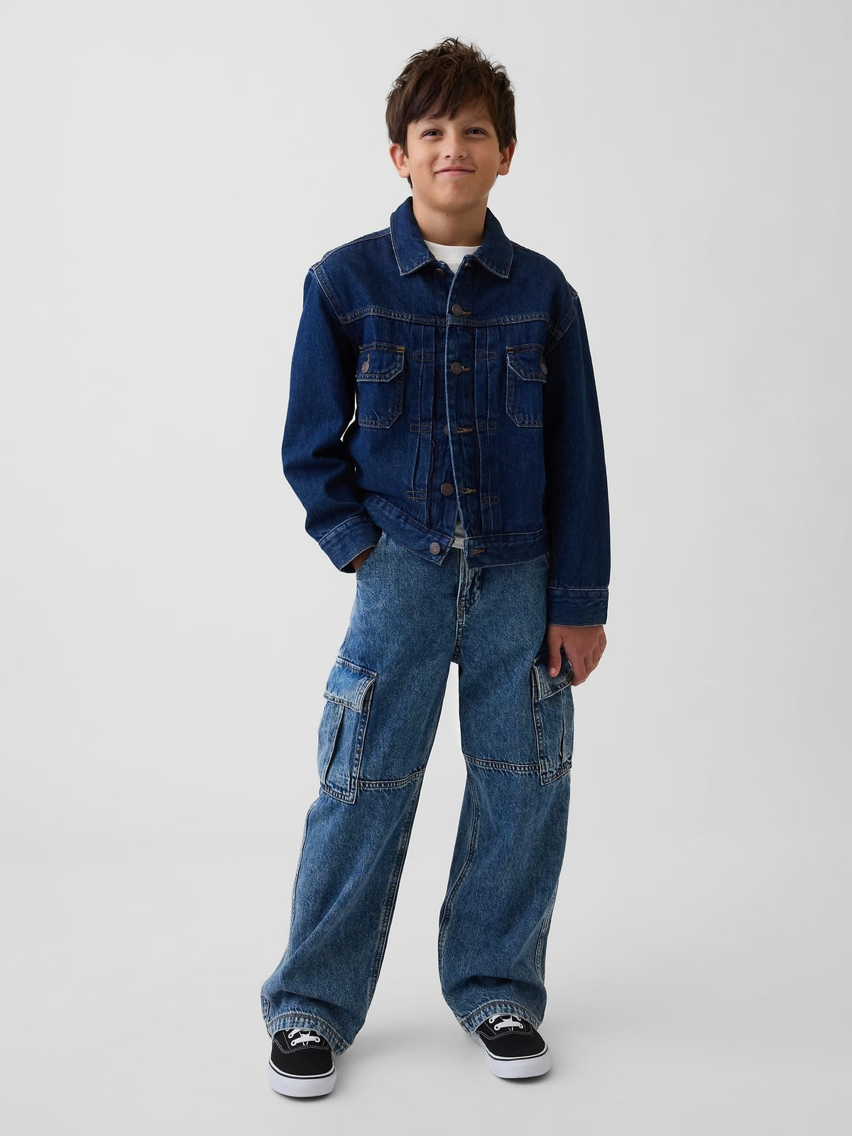 Mavi Baggy Kargo Jean Pantolon