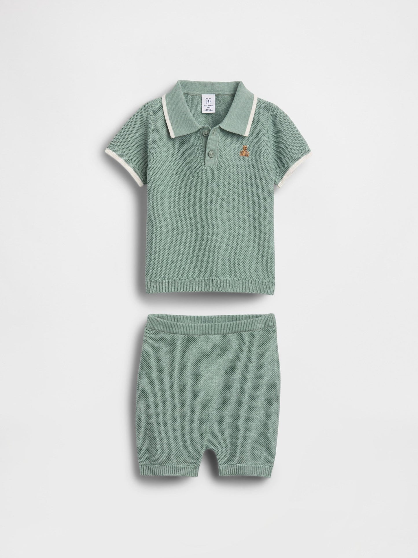 Yeşil Triko Polo Outfit Set