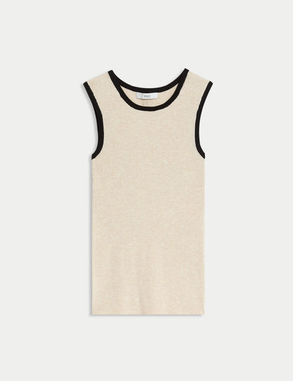 Regular Fit Yuvarlak Yaka Örme Bluz