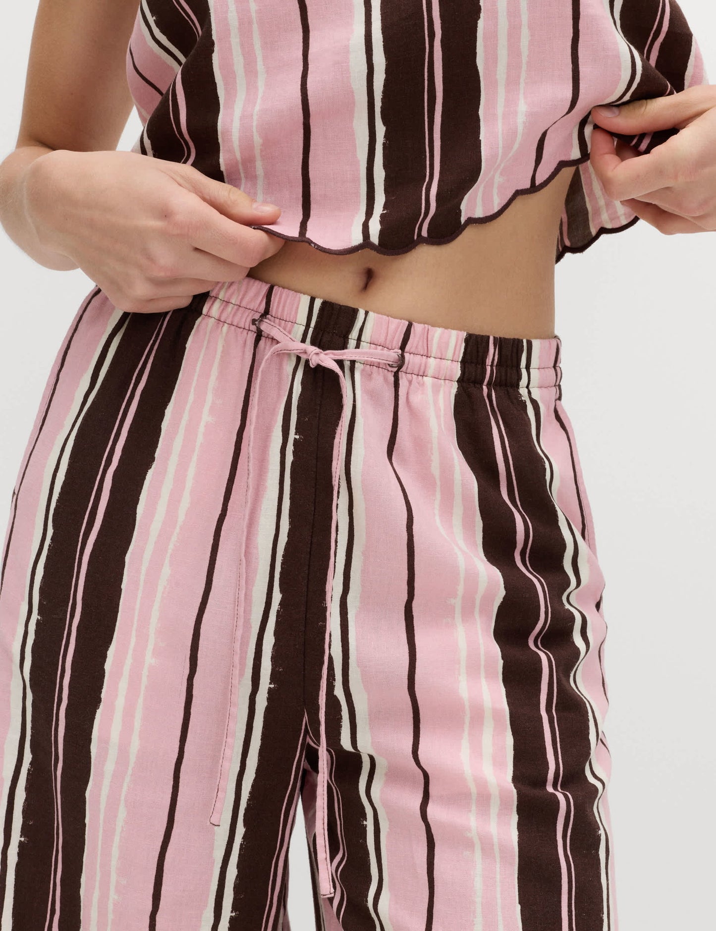 Wide Leg Dokuma Pantolon