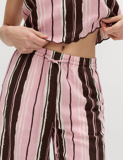 Wide Leg Dokuma Pantolon