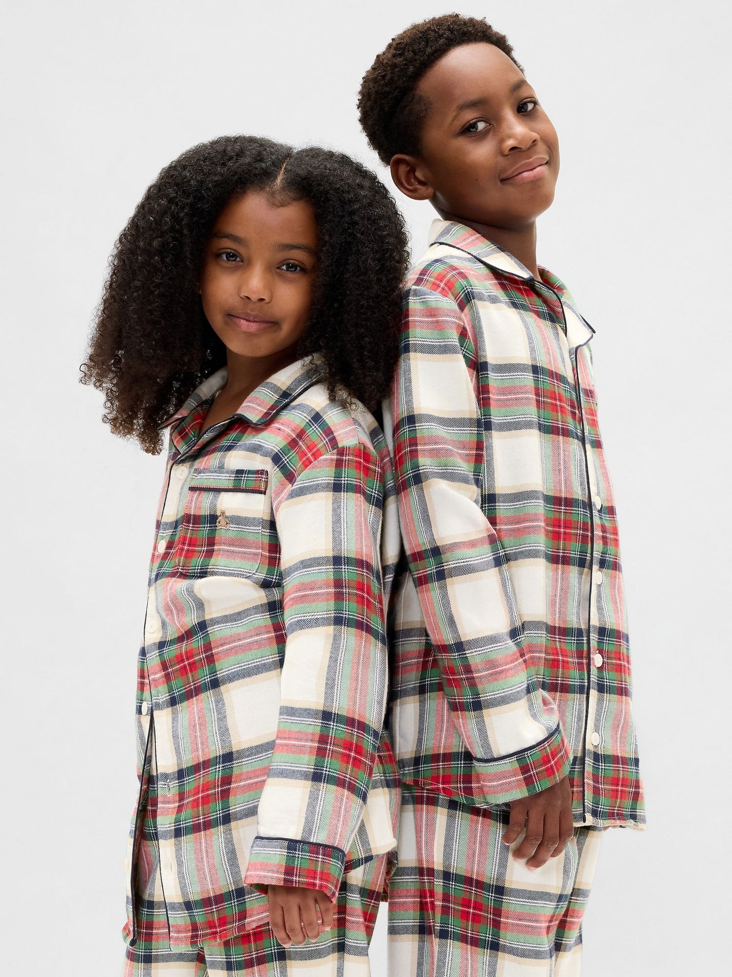 Yeşil Kids Geri Dönüştürülmüş Flannel Pijama Takımı