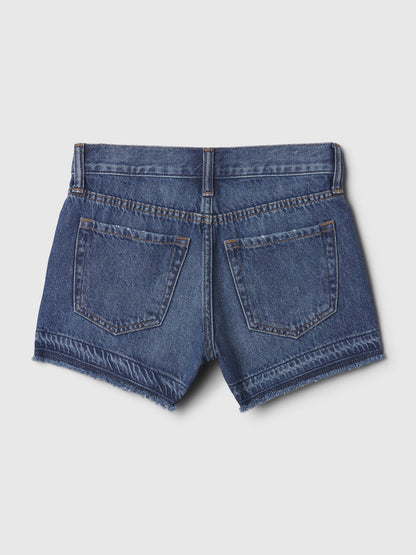 Koyu Mavi Low Rise Denim Şort