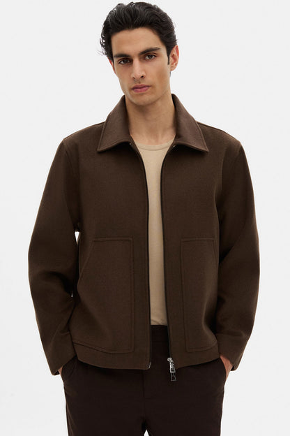 Tween Relaxed Fit Kahverengi Düz Mont