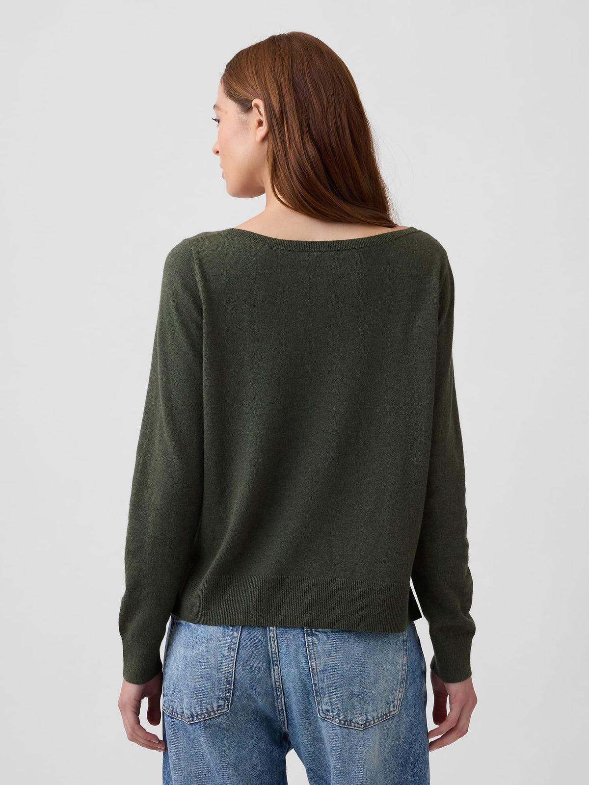 Haki Relaxed Jersey Boatneck Kazak