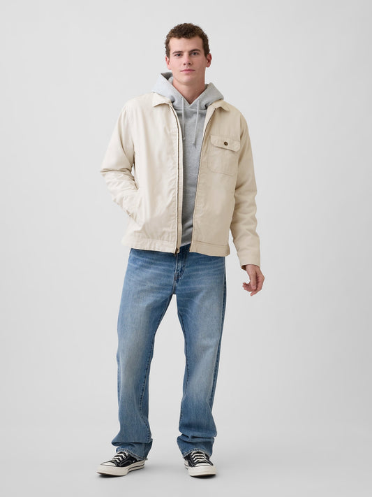 Krem Relaxed Ripstop Utility Ceket