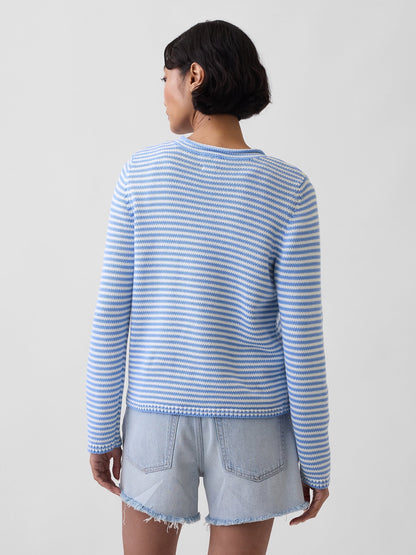 Açık Mavi 100% Pamuk Rollneck Kazak