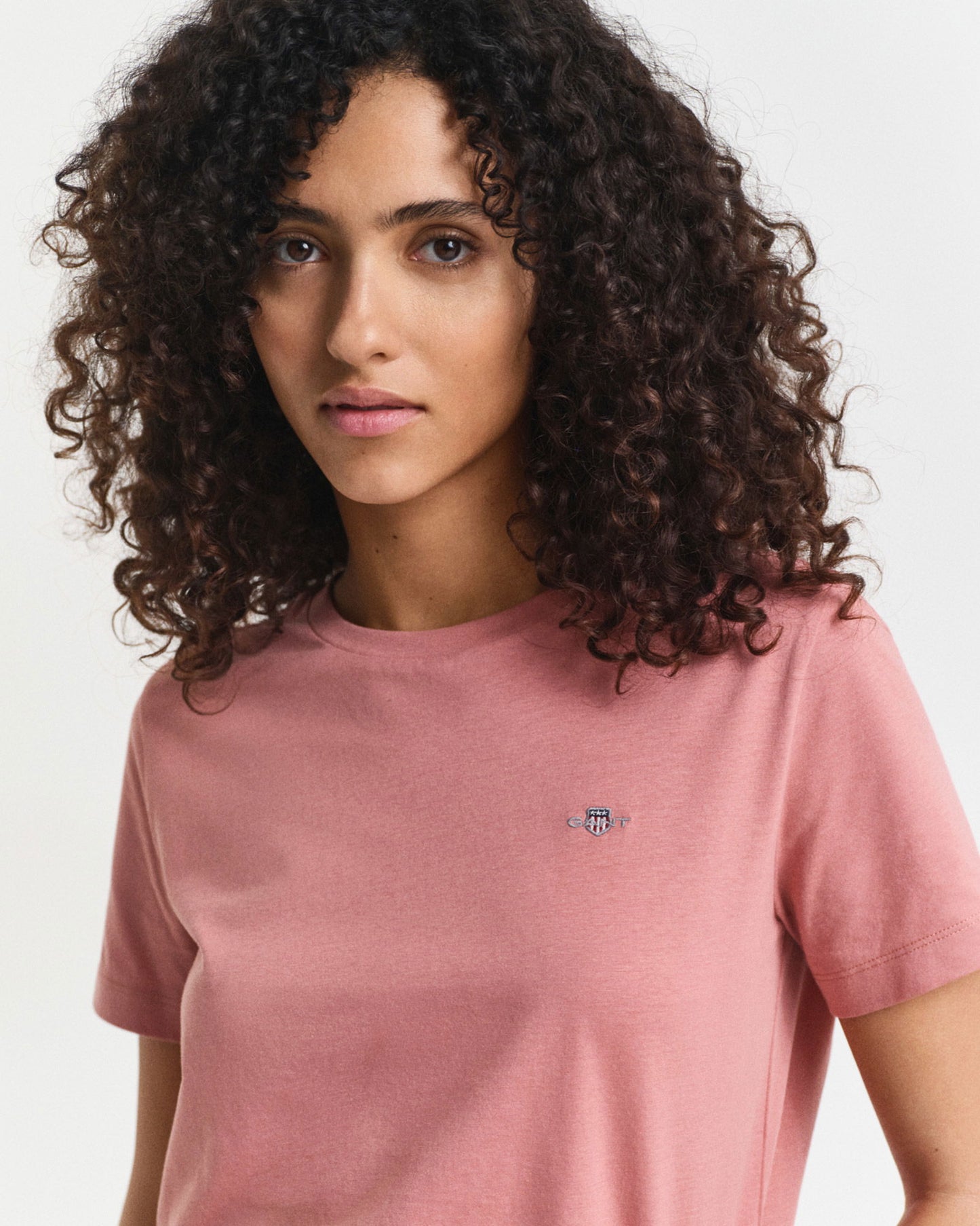 Gant Kadın Pembe Regular Fit Bisiklet Yaka T-shirt