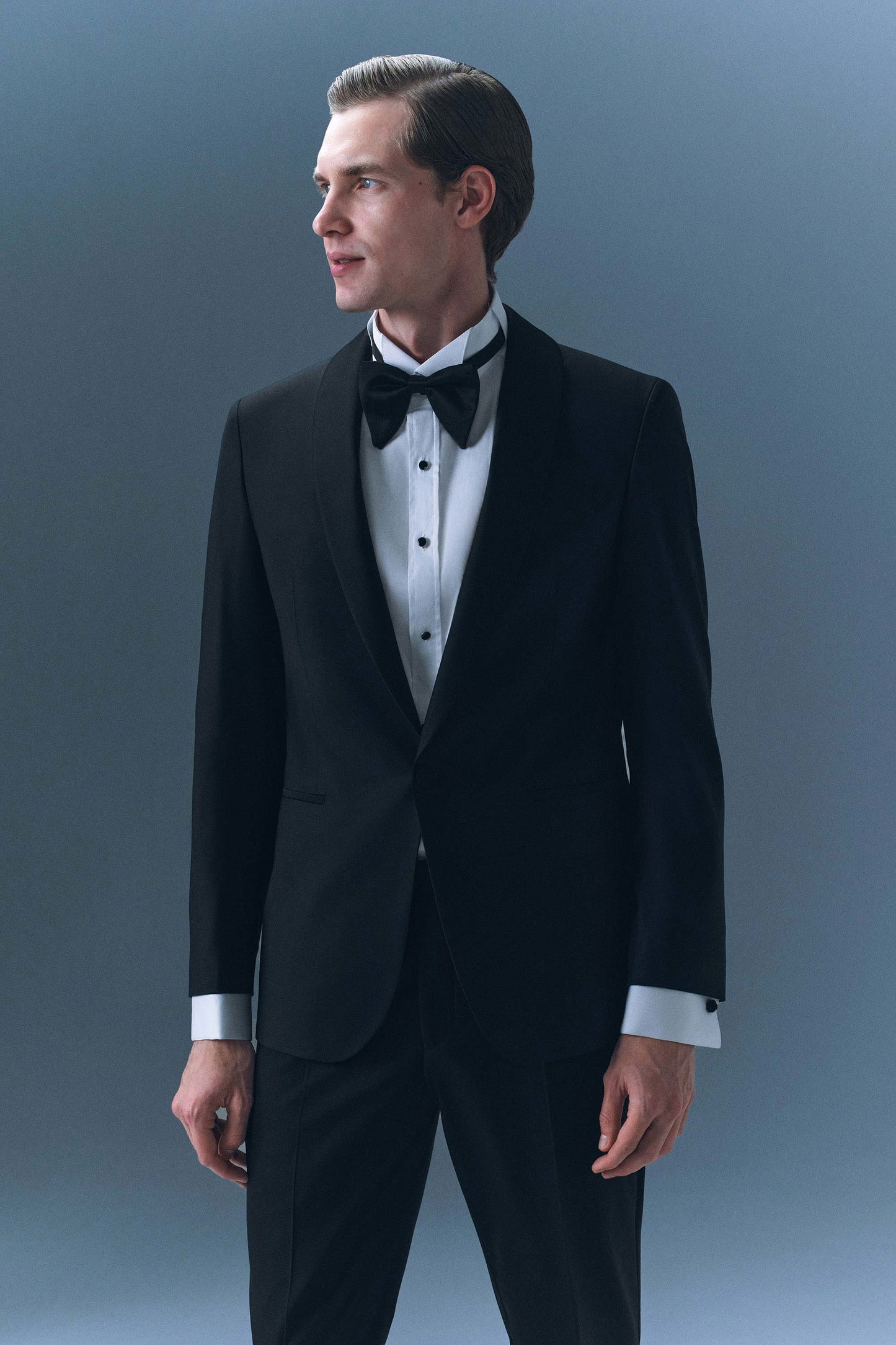 Damat Slim Fit Siyah Düz Damatlık &amp; Smokin Takim