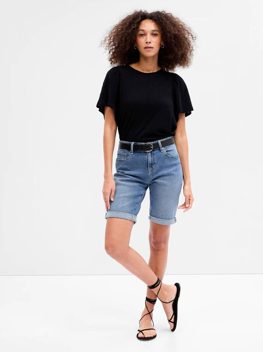 Mavi Mid Rise Washwell™ Jean Bermuda Şort