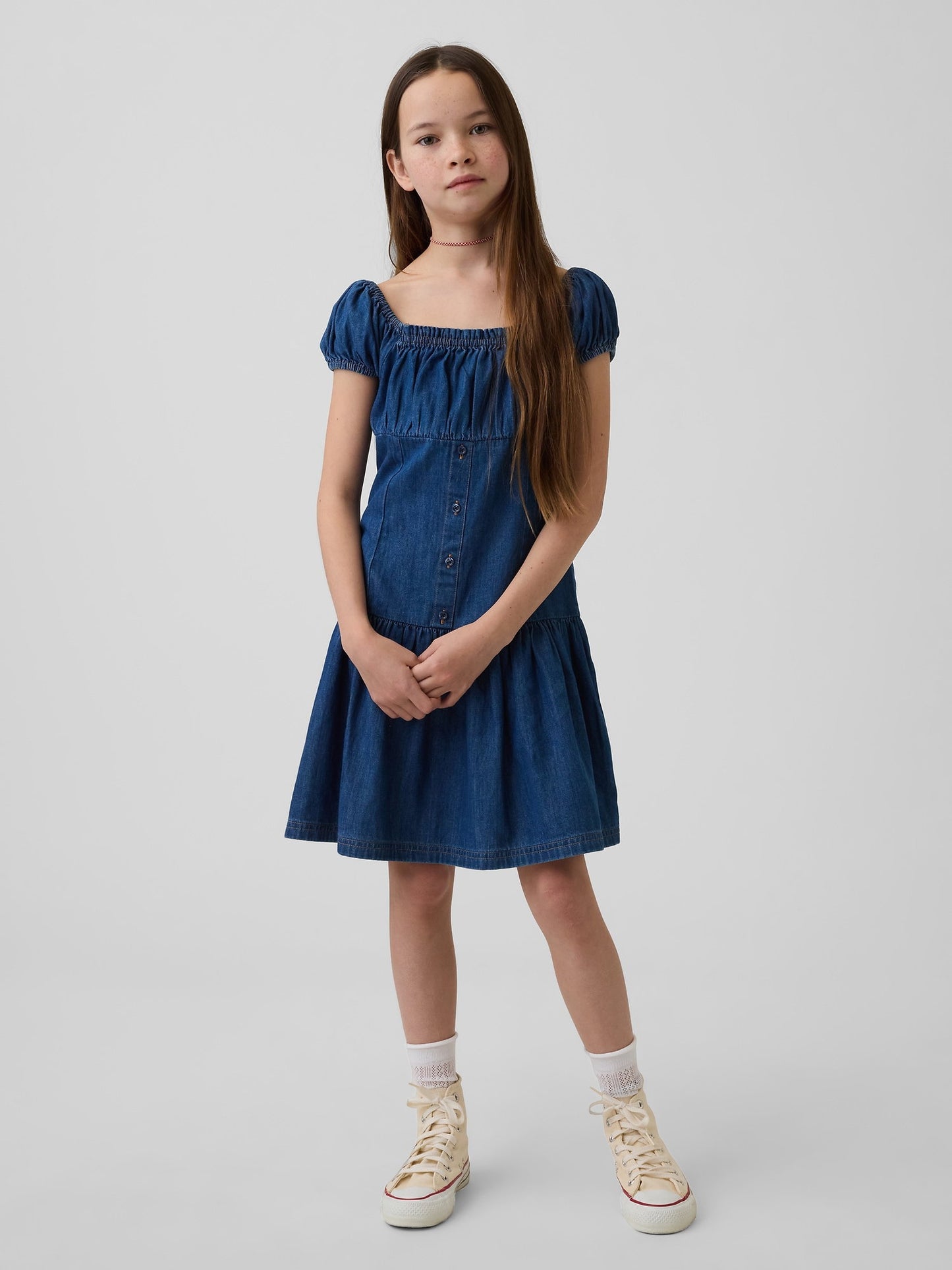Mavi Denim Drop-waist Elbise