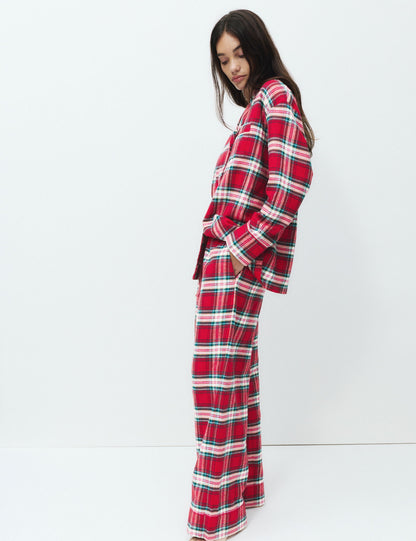 Pamuklu Kareli Pijama Takımı