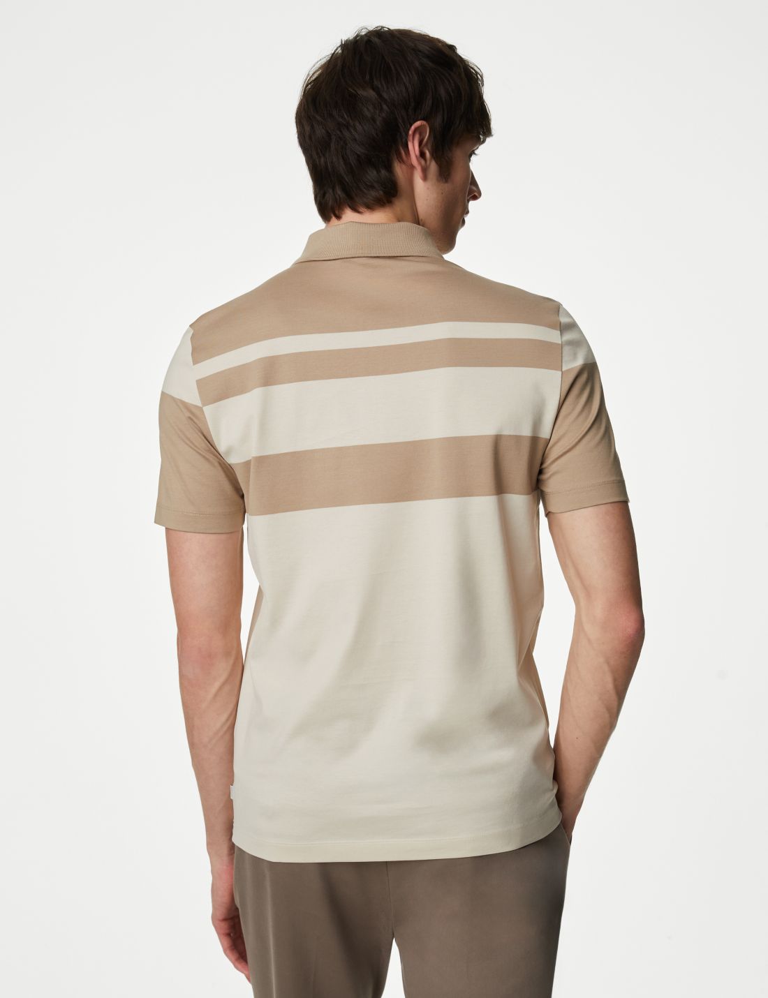 Saf Pamuklu Polo Yaka T-shirt