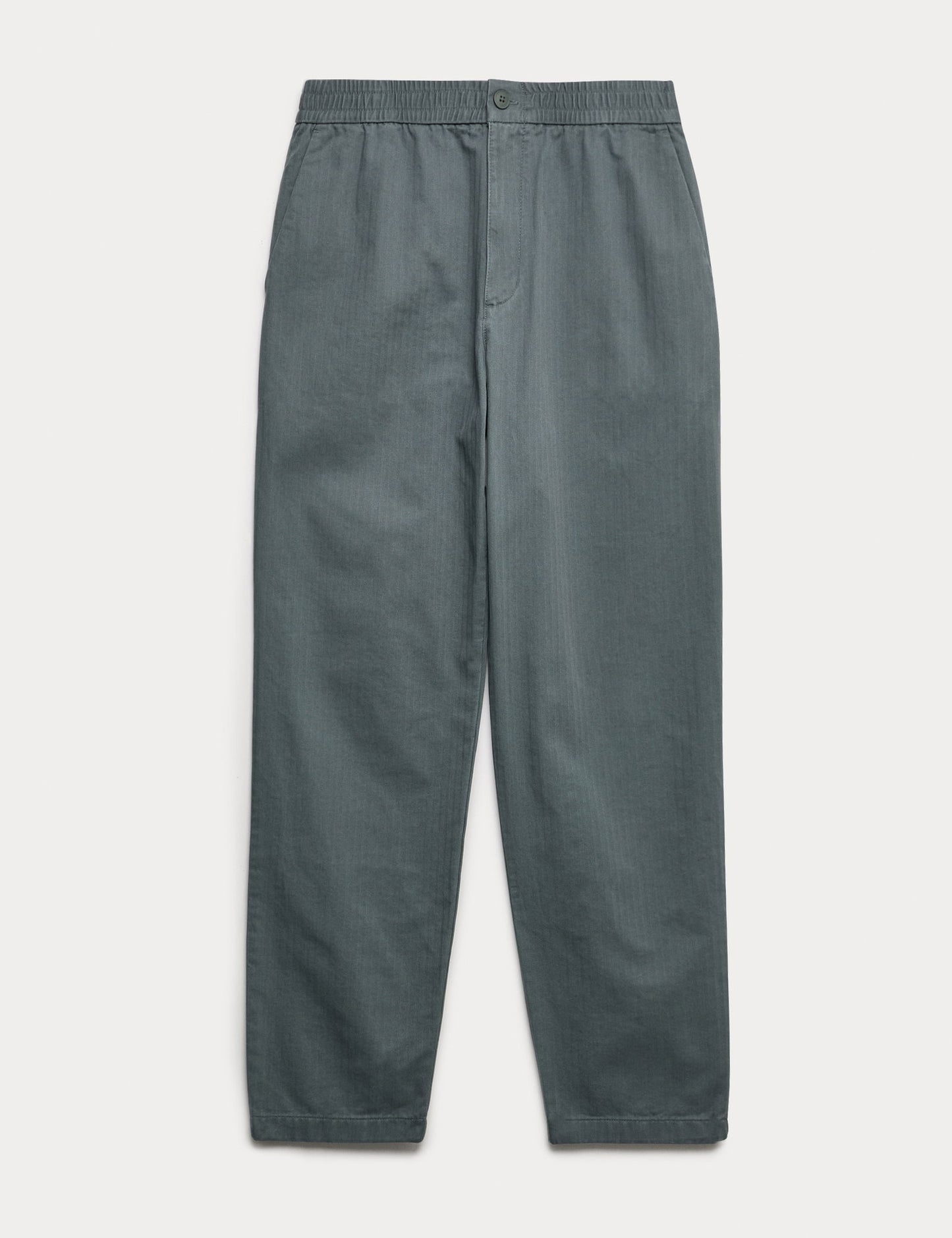 Pure Cotton Herringbone Pantolon
