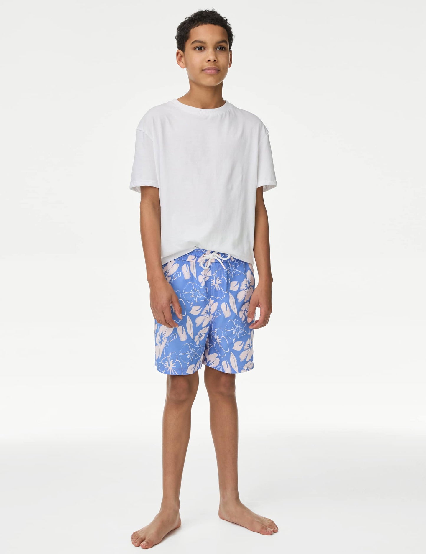 Çiçekli Deniz Şortu (6-16 Yaş)