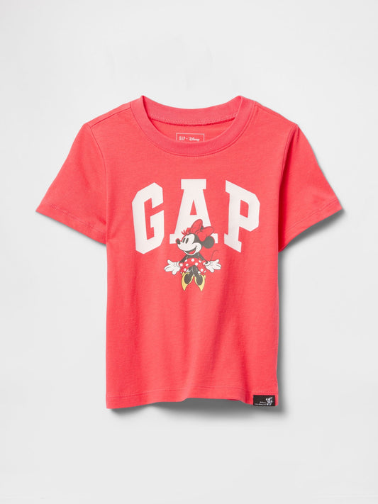 Pembe Gap Logo Disney Minnie Mouse Grafik T-Shirt