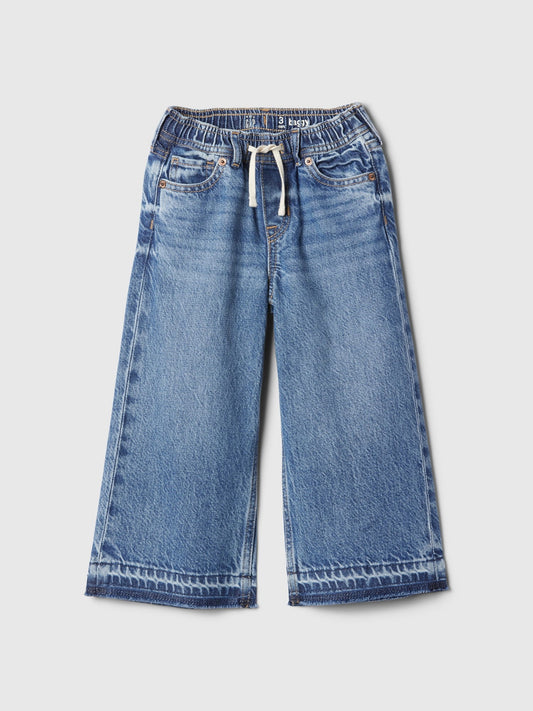 Mavi Bağcıklı Pull-On Baggy Jean Pantolon