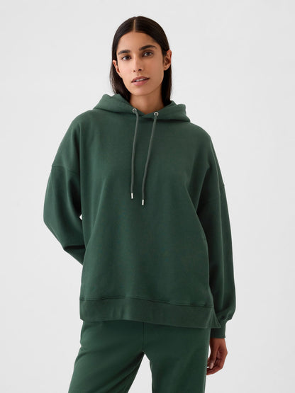 Koyu Yeşil Vintage Soft Oversize Tunik Sweatshirt