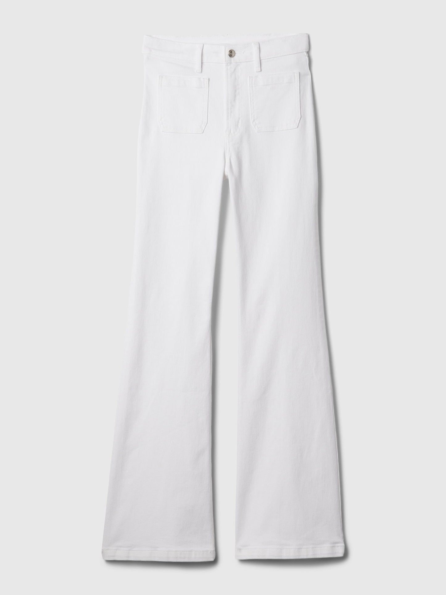 Beyaz High Rise '70s Flare Washwell™ Jean Pantolon