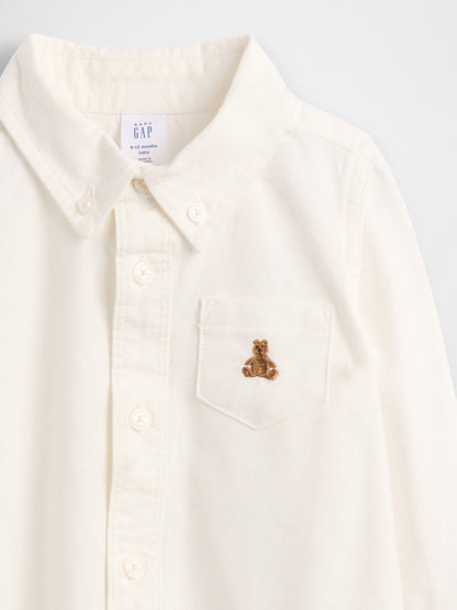 Beyaz Baby Oxford Bodysuit