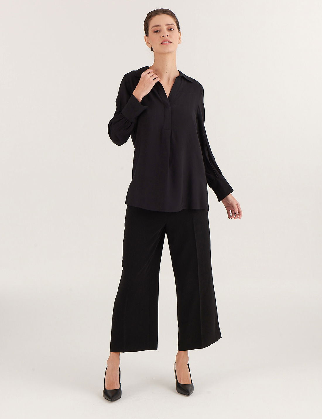 Relaxed Fit Uzun Kollu Popover Bluz
