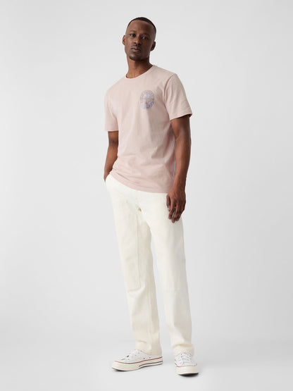 Pembe Gap Logo Grafikli T-shirt