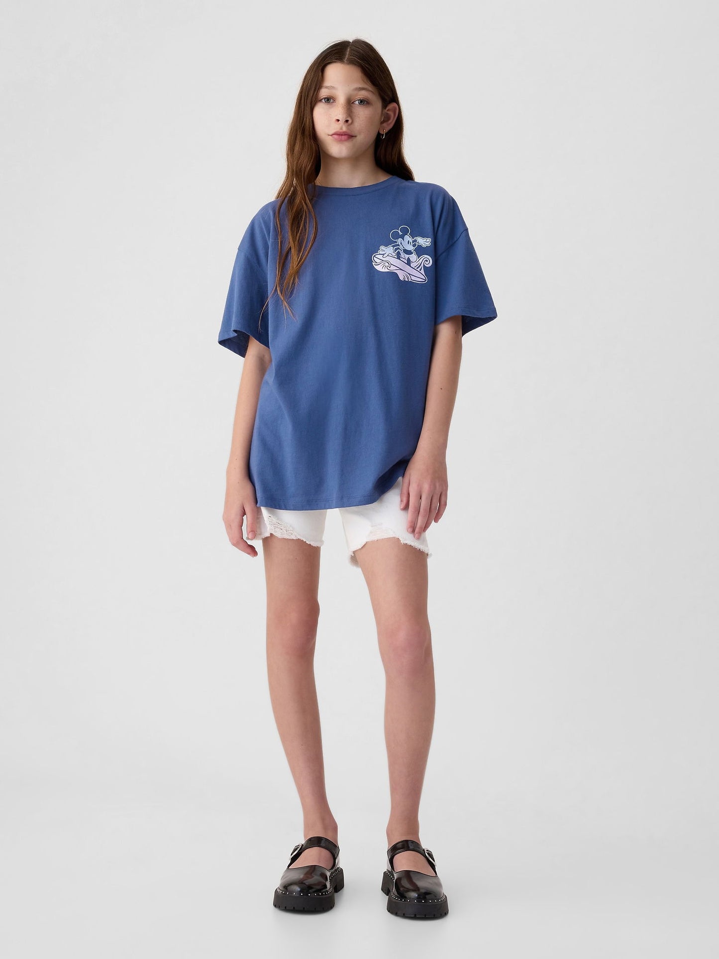 Koyu Mavi Disney Grafikli Tunik T-shirt