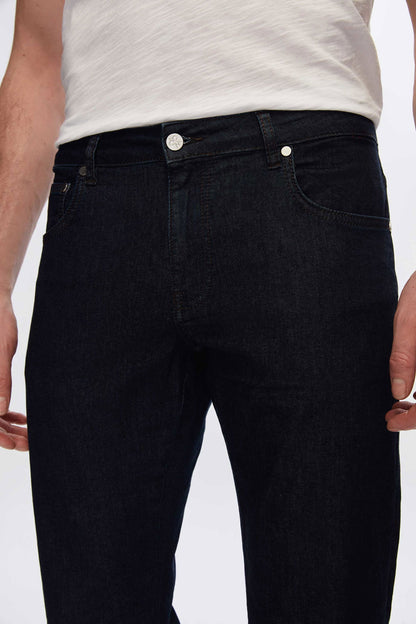 Damat Slim Fit Lacivert Denim Pantolon