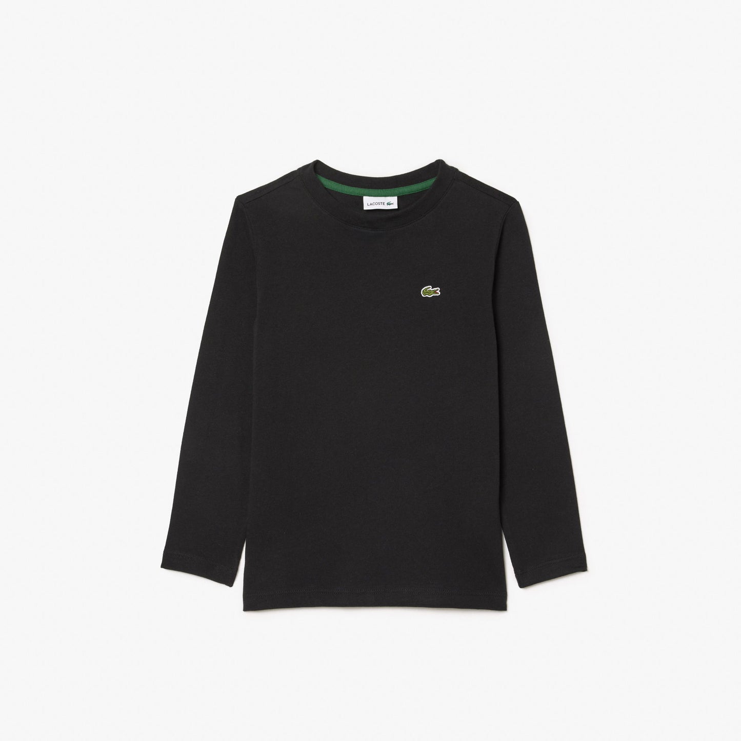 Lacoste Çocuk Uzun Kollu Bisiklet Yaka Siyah T-shirt